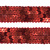 Тесьма с пайетками 3, шир. 20 мм/уп. 25+/-1 м, цвет красный - купить в Владивостоке. Цена: 778.19 руб.