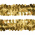 Тесьма с пайетками D16, шир. 30 мм/уп. 25+/-1 м, цвет золото - купить в Владивостоке. Цена: 1 087.39 руб.