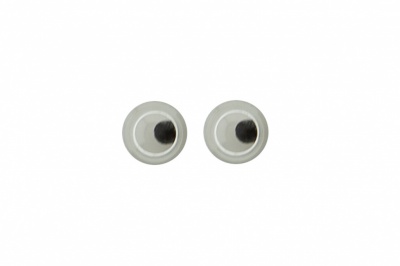 Глазки для игрушек, круглые, с бегающими зрачками, 3 мм/упак.100+/-5 шт, цв. -черно-белые - купить в Владивостоке. Цена: 25.40 руб.