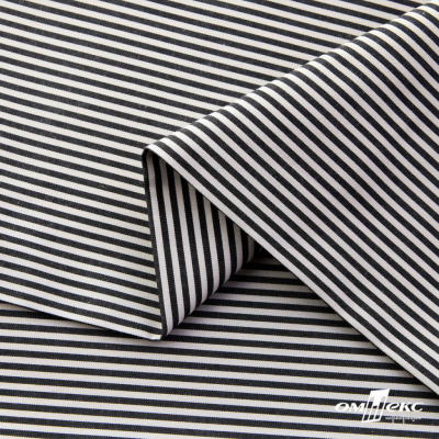 Ткань сорочечная Полоска Кенди, 115 г/м2, 58% пэ,42% хл, шир.150 см, цв.6-черный, (арт.110) - купить в Владивостоке. Цена 306.69 руб.