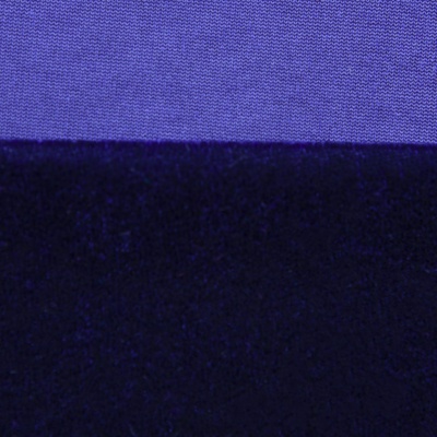 Бархат стрейч №14, 240 гр/м2, шир.160 см, (2,6 м/кг), цвет т.синий - купить в Владивостоке. Цена 740.88 руб.