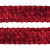 Тесьма с пайетками 3, шир. 35 мм/уп. 25+/-1 м, цвет красный - купить в Владивостоке. Цена: 1 308.30 руб.