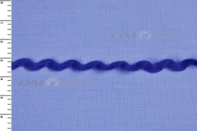Тесьма плетеная "Вьюнчик"/синий - купить в Владивостоке. Цена: 40.72 руб.