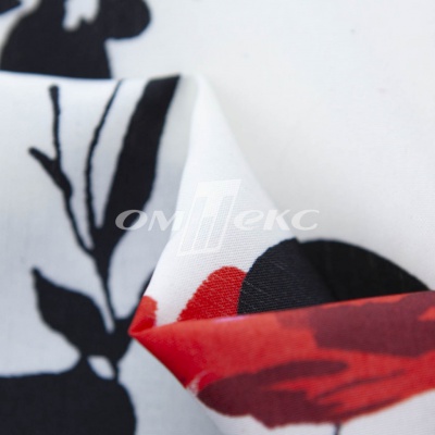 Плательная ткань "Фламенко" 22.1, 80 гр/м2, шир.150 см, принт растительный - купить в Владивостоке. Цена 239.03 руб.