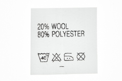 Состав и уход 20% wool 80% poliester - купить в Владивостоке. Цена: 64.21 руб.