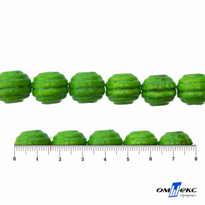 0309-Бусины деревянные "ОмТекс", 16 мм, упак.50+/-3шт, цв.019-зеленый - купить в Владивостоке. Цена: 62.22 руб.