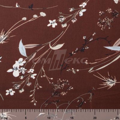 Плательная ткань "Фламенко" 2.2, 80 гр/м2, шир.150 см, принт растительный - купить в Владивостоке. Цена 239.03 руб.
