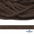 Шнур плетеный d-6 мм, 70% хлопок 30% полиэстер, уп.90+/-1 м, цв.1073-т.коричневый - купить в Владивостоке. Цена: 594 руб.