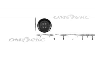 51400/15 мм (4 пр) черные пуговицы - купить в Владивостоке. Цена: 0.67 руб.