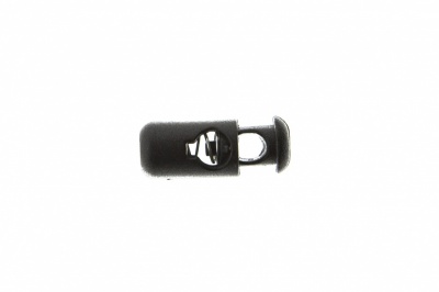 8108 Фиксатор пластиковый "Бочонок", 20х8 мм, цвет чёрный - купить в Владивостоке. Цена: 1.29 руб.