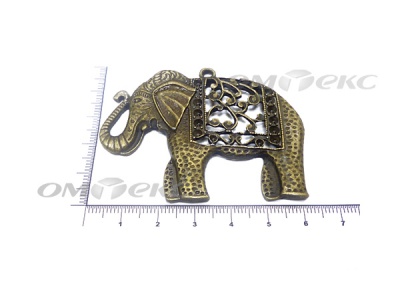 Декоративный элемент для творчества из металла "Слон"  - купить в Владивостоке. Цена: 26.66 руб.