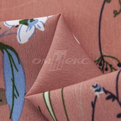 Плательная ткань "Фламенко" 2.1, 80 гр/м2, шир.150 см, принт растительный - купить в Владивостоке. Цена 311.05 руб.