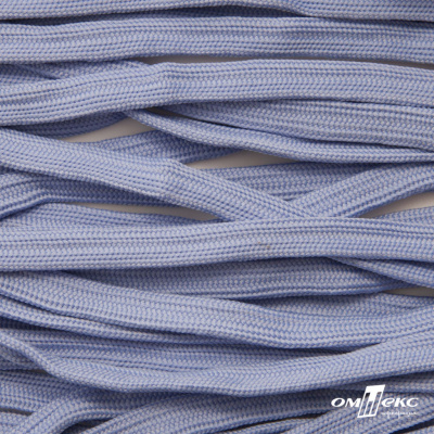 Шнур плетеный (плоский) d-12 мм, (уп.90+/-1м), 100% полиэстер, цв.259 - голубой - купить в Владивостоке. Цена: 8.62 руб.