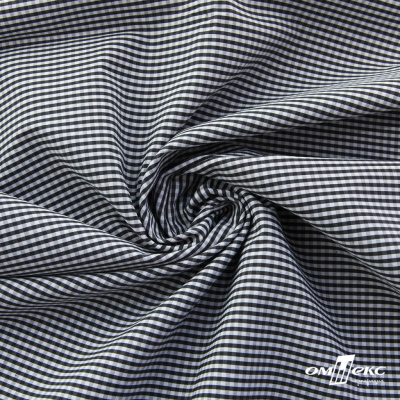 Ткань сорочечная Клетка Виши, 115 г/м2, 58% пэ,42% хл, шир.150 см, цв.6-черный, (арт.111) - купить в Владивостоке. Цена 306.69 руб.
