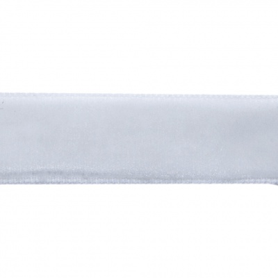 Лента бархатная нейлон, шир.12 мм, (упак. 45,7м), цв.01-белый - купить в Владивостоке. Цена: 457.61 руб.