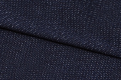 Ткань джинсовая №96, 160 гр/м2, шир.148см, цвет т.синий - купить в Владивостоке. Цена 350.42 руб.