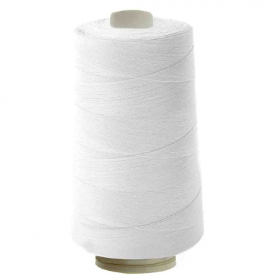 Швейные нитки (армированные) 28S/2, нам. 2 500 м, цвет белый - купить в Владивостоке. Цена: 148.95 руб.