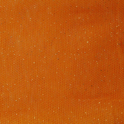 Сетка Глиттер, 24 г/м2, шир.145 см., оранжевый - купить в Владивостоке. Цена 118.43 руб.