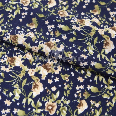 Плательная ткань "Фламенко" 1.1, 80 гр/м2, шир.150 см, принт растительный - купить в Владивостоке. Цена 241.49 руб.