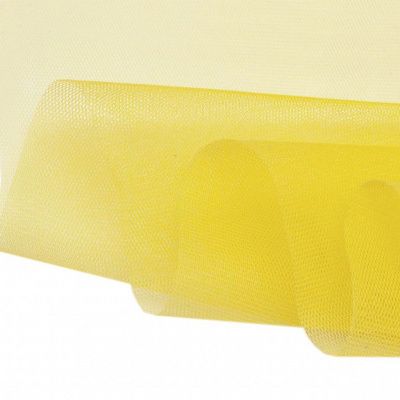 Фатин жесткий 16-68, 22 гр/м2, шир.180см, цвет жёлтый - купить в Владивостоке. Цена 90.20 руб.