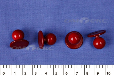 Пуговица поварская "Пукля", 10 мм, цвет красный - купить в Владивостоке. Цена: 2.28 руб.