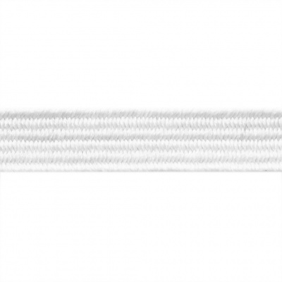 Резиновые нити с текстильным покрытием, шир. 6 мм (182 м/уп), цв.-белый - купить в Владивостоке. Цена: 705.59 руб.