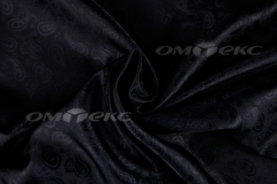 Ткань подкладочная жаккард Р14098, чёрный, 85 г/м2, шир. 150 см, 230T - купить в Владивостоке. Цена 166.45 руб.