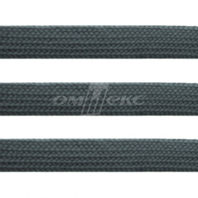Шнур плетеный (плоский) d-12 мм, (уп.90+/-1м), 100% полиэстер, цв.272 - серый - купить в Владивостоке. Цена: 8.62 руб.