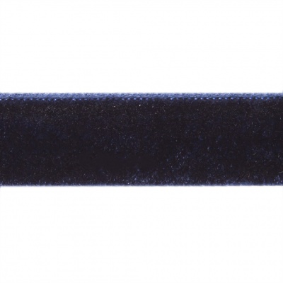 Лента бархатная нейлон, шир.12 мм, (упак. 45,7м), цв.180-т.синий - купить в Владивостоке. Цена: 411.60 руб.