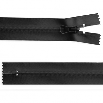 Молния водонепроницаемая PVC Т-7, 20 см, неразъемная, цвет чёрный - купить в Владивостоке. Цена: 21.56 руб.