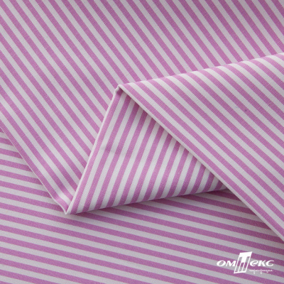 Ткань сорочечная Полоска Кенди, 115 г/м2, 58% пэ,42% хл, шир.150 см, цв.1-розовый, (арт.110) - купить в Владивостоке. Цена 309.82 руб.