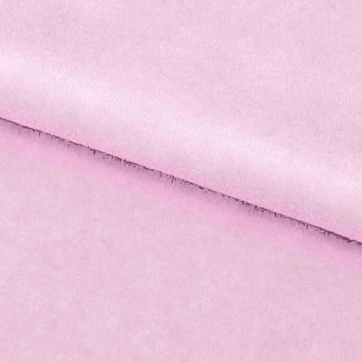 Велюр JS LIGHT 1, 220 гр/м2, шир.150 см, (3,3 м/кг), цвет бл.розовый - купить в Владивостоке. Цена 1 055.34 руб.