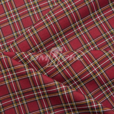 Ткань костюмная клетка 24379 2012, 230 гр/м2, шир.150см, цвет бордовый/бел/жел - купить в Владивостоке. Цена 539.74 руб.