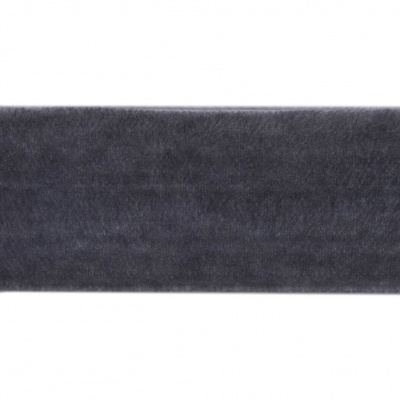Лента бархатная нейлон, шир.25 мм, (упак. 45,7м), цв.189-т.серый - купить в Владивостоке. Цена: 991.10 руб.