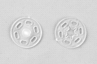 Кнопки пришивные пластиковые 15 мм, блистер 24шт, цв.-прозрачные - купить в Владивостоке. Цена: 68.79 руб.