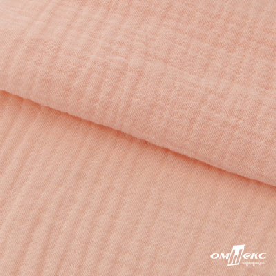 Ткань Муслин, 100% хлопок, 125 гр/м2, шир. 140 см #201 цв.(18)-розовый персик - купить в Владивостоке. Цена 464.97 руб.