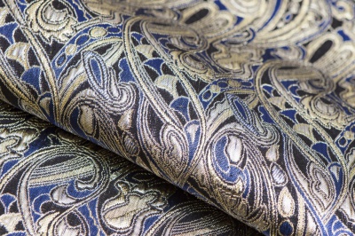 Ткань костюмная жаккард, 135 гр/м2, шир.150см, цвет синий№18 - купить в Владивостоке. Цена 441.95 руб.