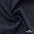 Ткань костюмная "Джинс" с начесом, 320 г/м2, 80% хлопок 20%полиэстер, шир. 160 см, т.синий - купить в Владивостоке. Цена 492.24 руб.