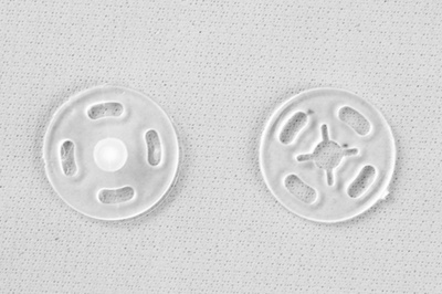 Кнопки пришивные пластиковые 13 мм, блистер 24шт, цв.-прозрачные - купить в Владивостоке. Цена: 62.27 руб.