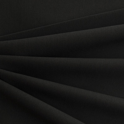 Костюмная ткань с вискозой "Меган", 210 гр/м2, шир.150см, цвет чёрный - купить в Владивостоке. Цена 378.55 руб.