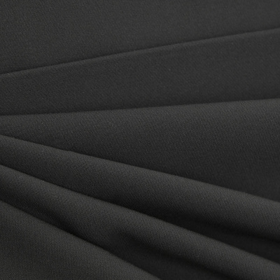 Костюмная ткань "Элис", 200 гр/м2, шир.150см, цвет чёрный - купить в Владивостоке. Цена 306.20 руб.