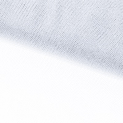 Трикотажное полотно Тюль Кристалл, 100% полиэфир, 16-01/белый, 15гр/м2, шир.160см. - купить в Владивостоке. Цена 129.70 руб.
