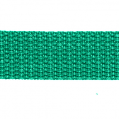 Стропа текстильная, шир. 25 мм (в нам. 50+/-1 ярд), цвет яр.зелёный - купить в Владивостоке. Цена: 397.52 руб.