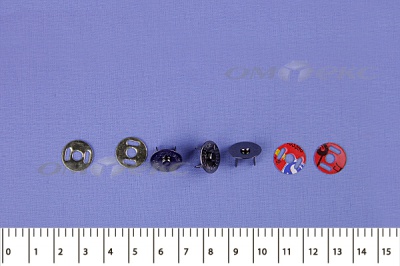 Кнопки магнитные МКМ-02, диам. 18 мм, чёрный никель - купить в Владивостоке. Цена: 14.49 руб.