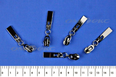 Слайдер декоративный, металлический №1/спираль Т7/никель - купить в Владивостоке. Цена: 6.29 руб.