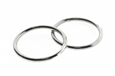Кольцо металлическое №40 мм, цв.-никель - купить в Владивостоке. Цена: 4.49 руб.