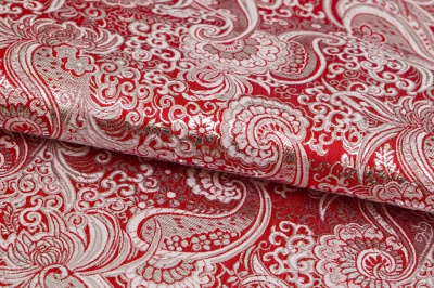 Ткань костюмная жаккард, 135 гр/м2, шир.150см, цвет красный№3 - купить в Владивостоке. Цена 441.94 руб.