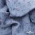 Ткань Муслин принт, 100% хлопок, 125 гр/м2, шир. 140 см, #2308 цв. 69 серо-голубой с цветком - купить в Владивостоке. Цена 413.11 руб.