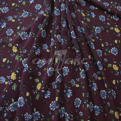 Плательная ткань "Фламенко" 4.1, 80 гр/м2, шир.150 см, принт растительный - купить в Владивостоке. Цена 259.21 руб.