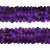 Тесьма с пайетками 12, шир. 30 мм/уп. 25+/-1 м, цвет фиолет - купить в Владивостоке. Цена: 1 098.48 руб.